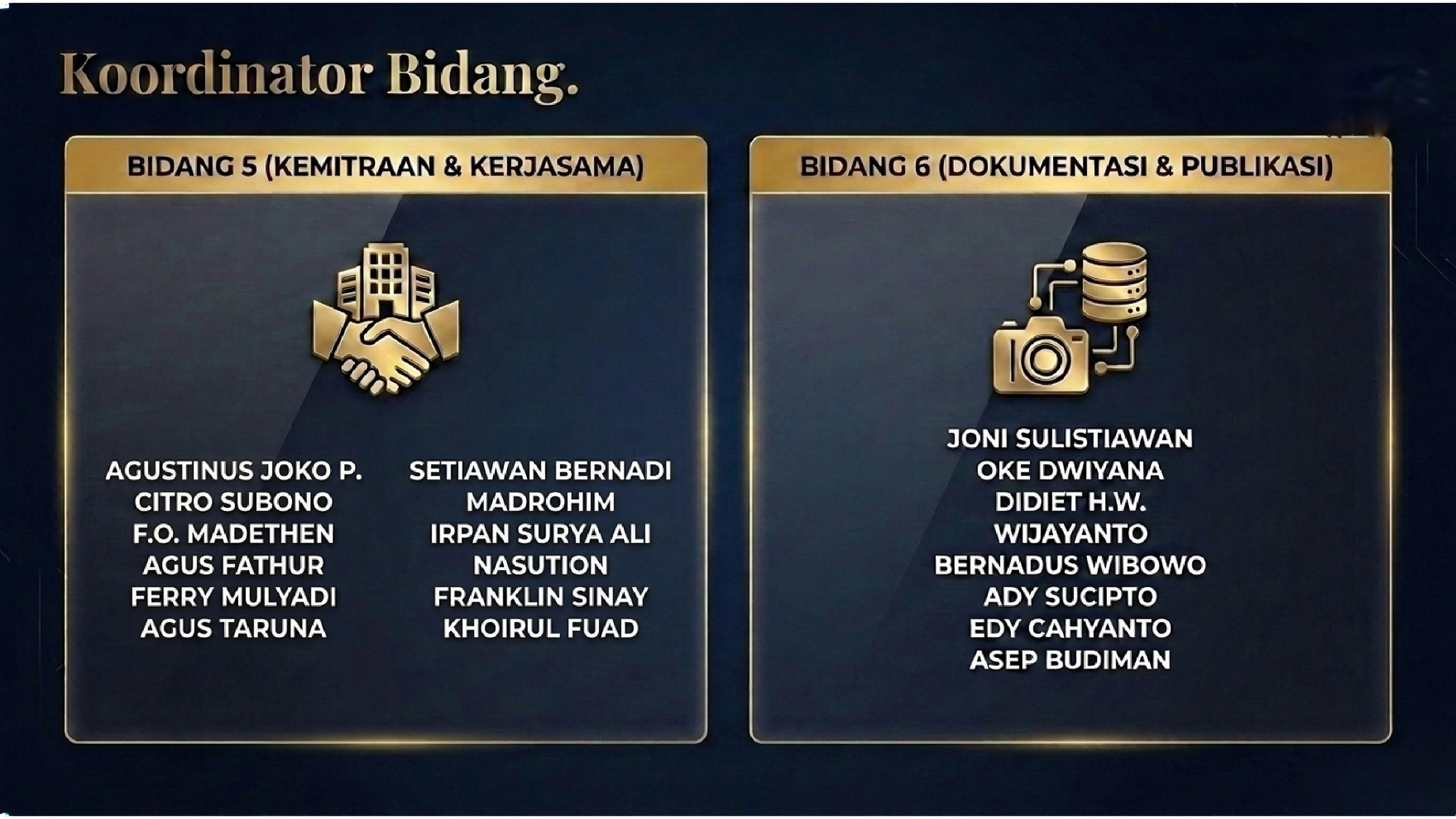 Koordinator Bidang 9 & Bina Purna